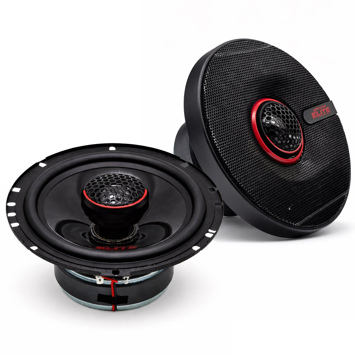 Warzone WZ-E652 6.5 Inch Coaxial Car Speakers with WZ1000-4 1000W 4-Channel Class A/B Amplifier & Gravity 4 Gauge Wiring Kit - Car, Truck, SUV, RV Audio Bundle