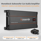HD1600 1 Ohm 1600W RMS Class D Monoblock Full-Range Car Amplifier