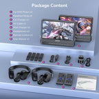 12" Dual Car DVD Players with 2 Headphones, HDMI in Put, 5 Hour Battery,MP4