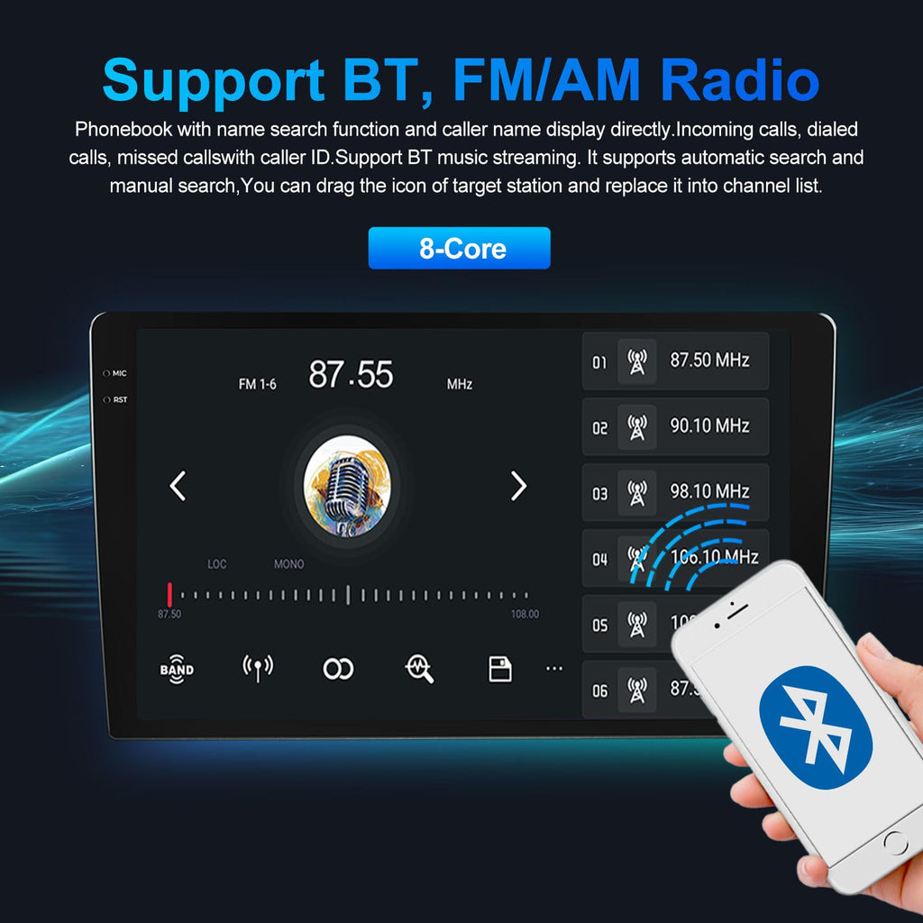 Upgraded Android Car Radio for Toyota Hilux 2015-2025 Stereo,8 Core 2+32G
