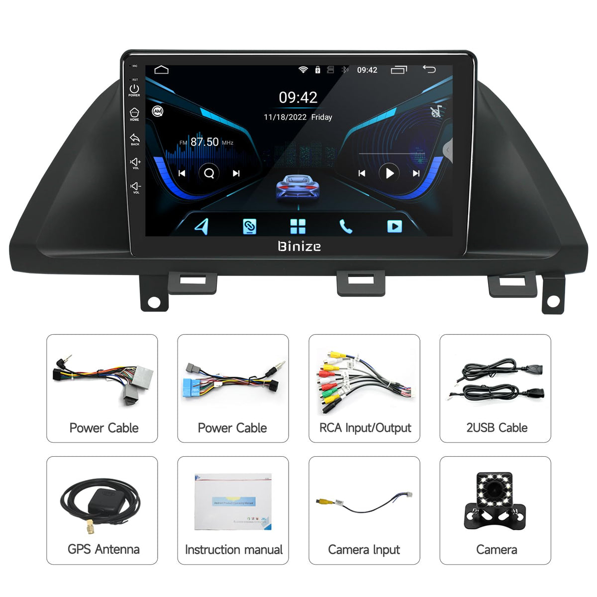 BINIZE Car Stereo Radio Android 13 Compatible with Honda Odyssey 2005-2010
