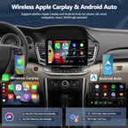 4G+64G Car Radio for Honda Accord 9th 2013 2014 2015 EX-L (with Knob) with Wireless CarPlay Android Auto Android 15 Car Stereo with 10" 1280 * 720 Touchscreen, Bluetooth 5.0, 32EQ, GPS, Backup Camera