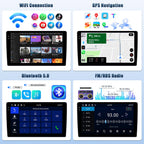 SIXTOP 4G+128G Android Car Stereo for Mitsubishi Outlander 2014-2019 Wireless CarPlay Android Auto, 10.1" InCell 1280 * 720 Touchscreen,GPS Navigation,Bluetooth 5.0, FM/RDS, SWC, EQ + AHD Rear Camera