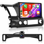 8 CORE 6G+128G Car Radio Stereo for Honda Civic 2006-2011 with Wireless CarPlay Android Auto, 10.1 Inch 1280 * 720P IPS Touch Screen Android 15 GPS 5Ghz-WiFi Bluetooth 32-Band DSP SWC Backup Camera