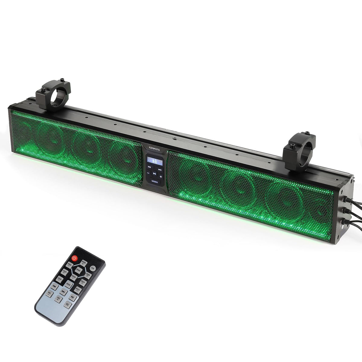 KEMIMOTO Sound bar 8 Speakers 32 inch Heavy-Duty Metal ATV UTV Soundbar