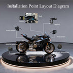 BODIMIA 7" Motorcycle Dash Cam with Camera