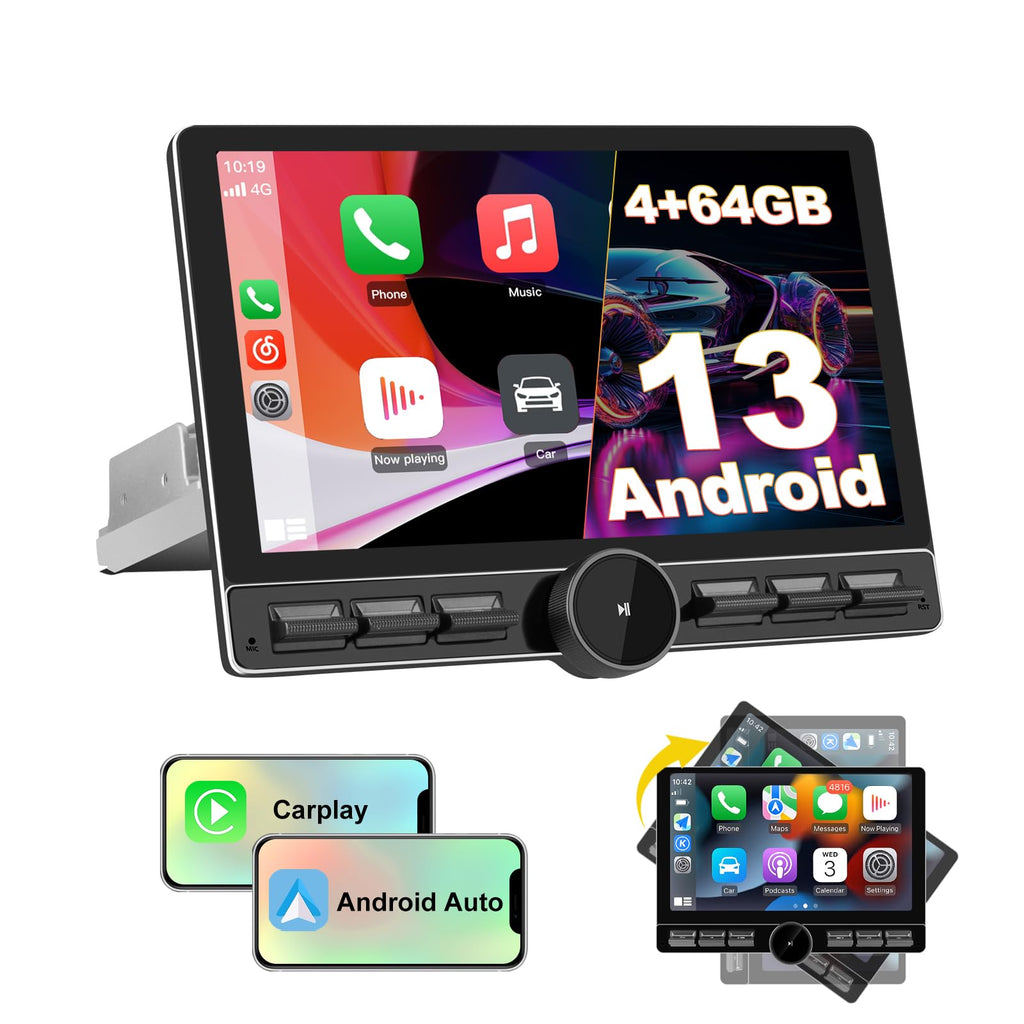 10.6" Double Din Car Radio with Wireless CarPlay & Android Auto