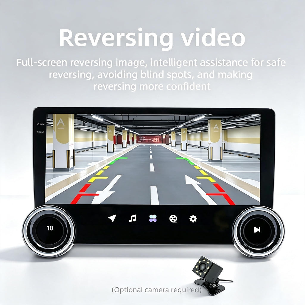 10.1in Double-Knob Touchscreen Android 13 Car Stereo Radio for Honda Civic 2016-2020 (2G+64G) with Wireless CarPlay, Android Auto, Mirror Link, Bluetooth, FM, GPS Navigation, WiFi, HiFi Function, SWC