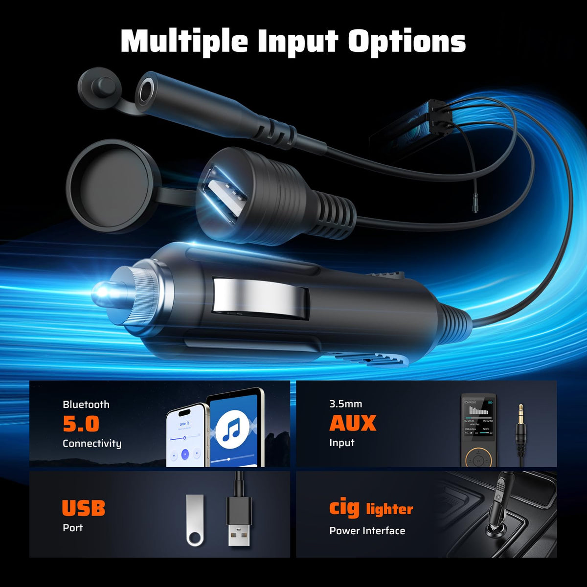 Ehaho 2.1CH Stereo UTV Sound Bar, 16.9 Inch Bluetooth UTV Speakers with RGB