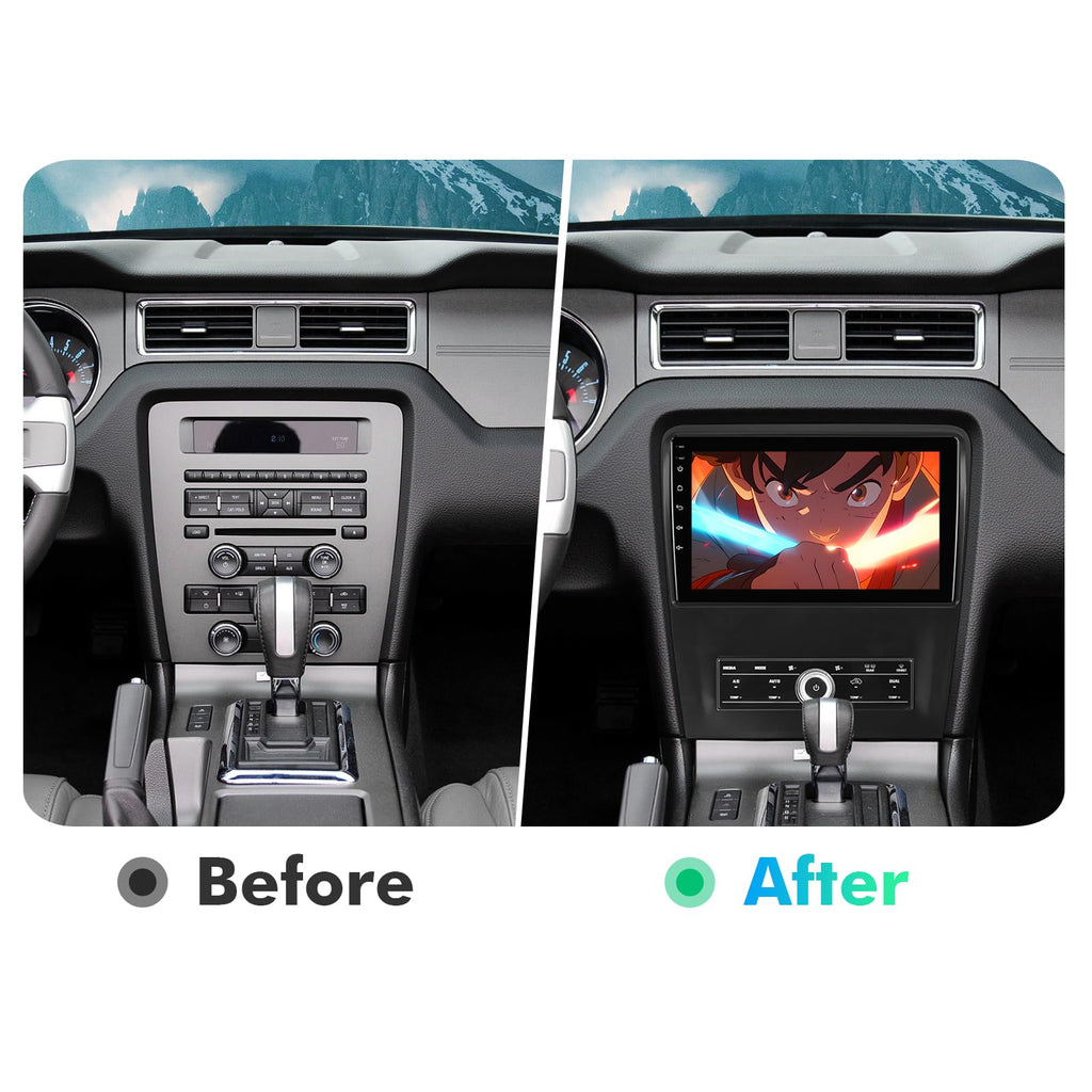 10.1 Inch IPS Touchscreen Android 13 Car Stereo for Ford Mustang 2010-2014 with Wireless CarPlay & Android Auto 2+32GB Car Radio, Support GPS, WiFi 6, Bluetooth,5.4, FM Radio, Backup Camera, Dual USB