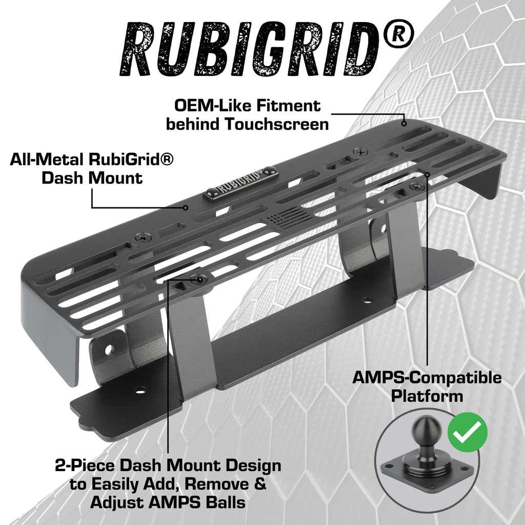 Bulletpoint RubiGrid Metal Dash Mount with 2 Phone Holders Bundle Compatible with 2023+ Chevrolet Colorado & GMC Canyon