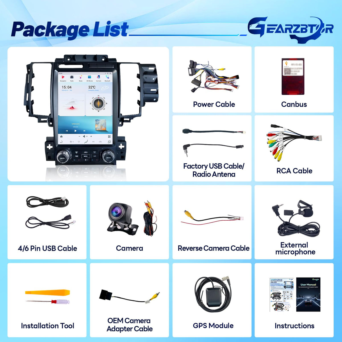 12.1" Android 13 4+64G Car Radio for Ford Taurus 2010 2011 2012