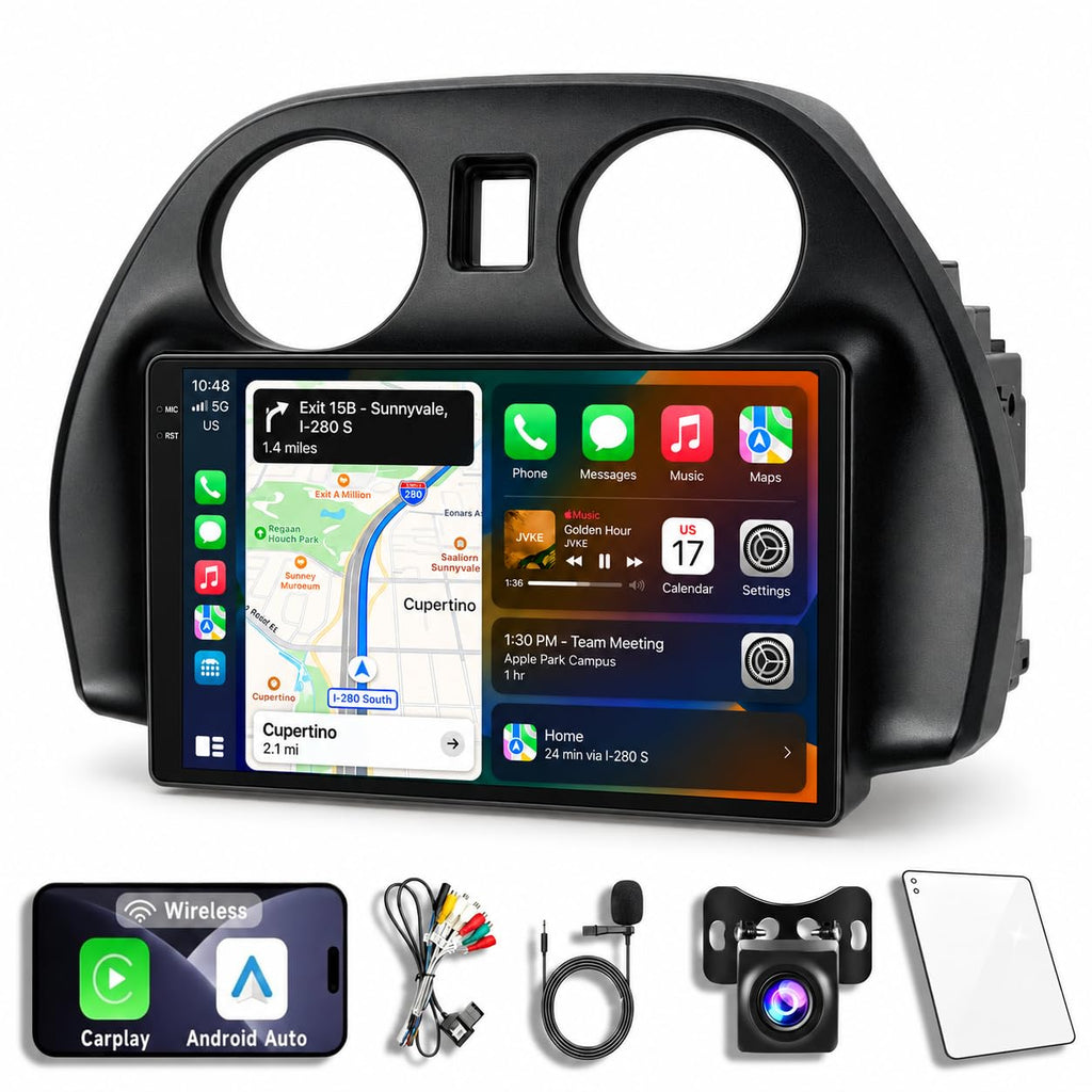 Android 14 Car Radio Stereo for Mitsubishi Eclipse 2006-2011, 9-Inch Touchscreen Dash Kit X10-W:2+64GB, Wireless CarPlay, Android Auto, GPS Navigation, Bluetooth, SWC, WiFi, 5G DSP, Backup Camera