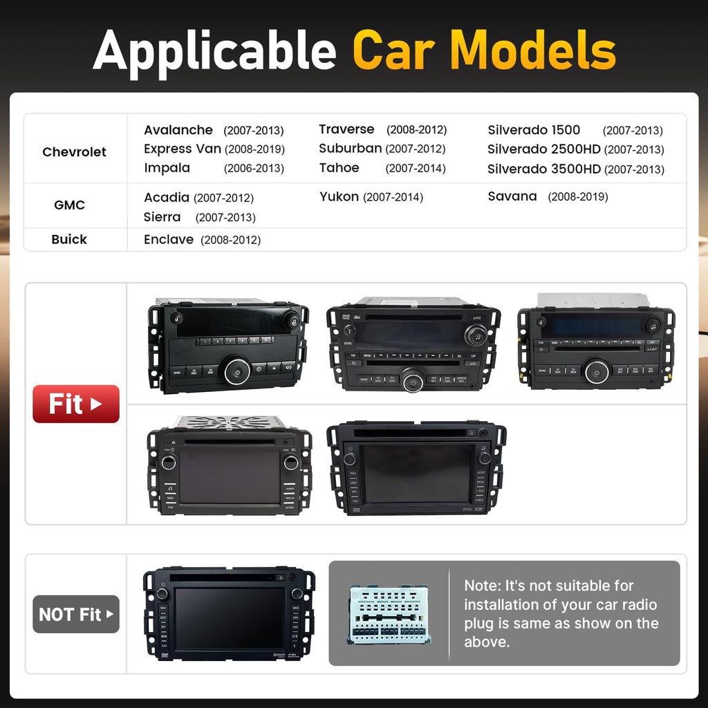 13.1" Car Radio for Chevy Silverado Tahoe GMC Sierra Yukon Stereo