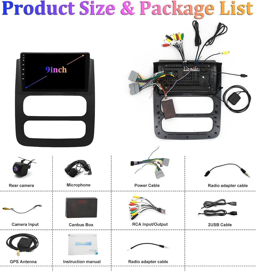4+64G Android Car Stereo Radio for Dodge Ram 1500 2500 3500 2003 2004 2005