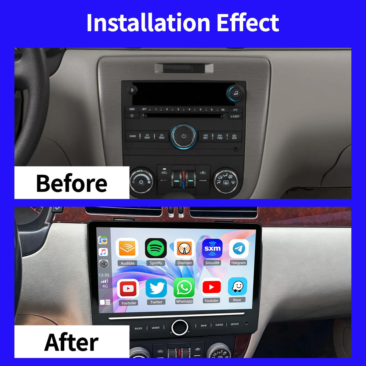 10In Android 15 Car Stereo Radio for Chevy Impala 2006-2013