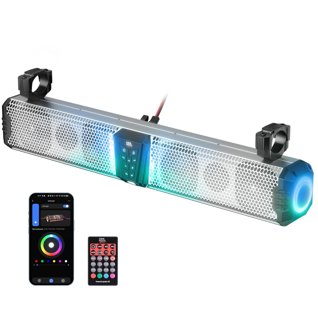 KEMIMOTO 2025 Midnight S60 26-inch UTV Sound Bar