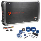 Rockville RXA-F2 4-Channel Car Amplifier Bundle with 4 AWG Wiring Kit