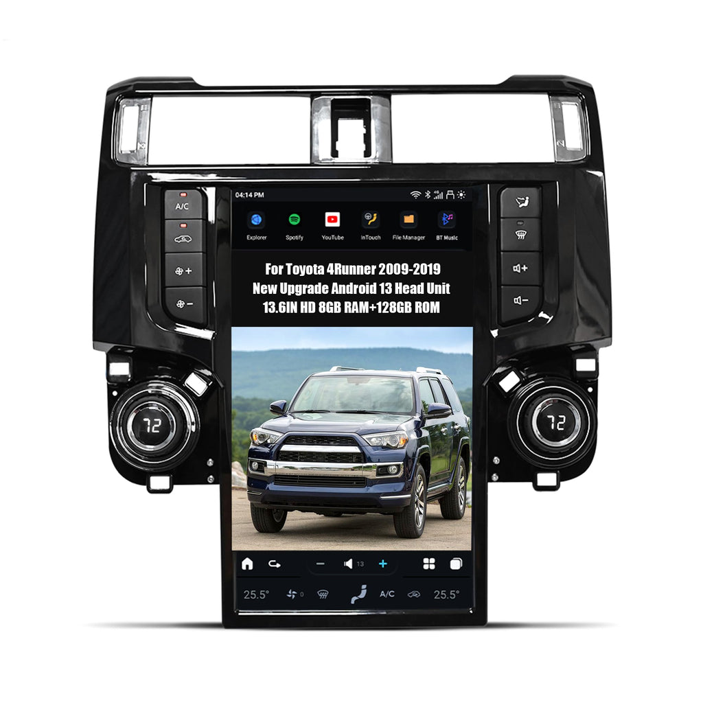 Android 13 Car Radio Head Unit for Toyota 4Runner 2009-2019, 13.6 Inch T-Style Car Multimedia Stereo Video Player GPS Navigation - 8+128 GB