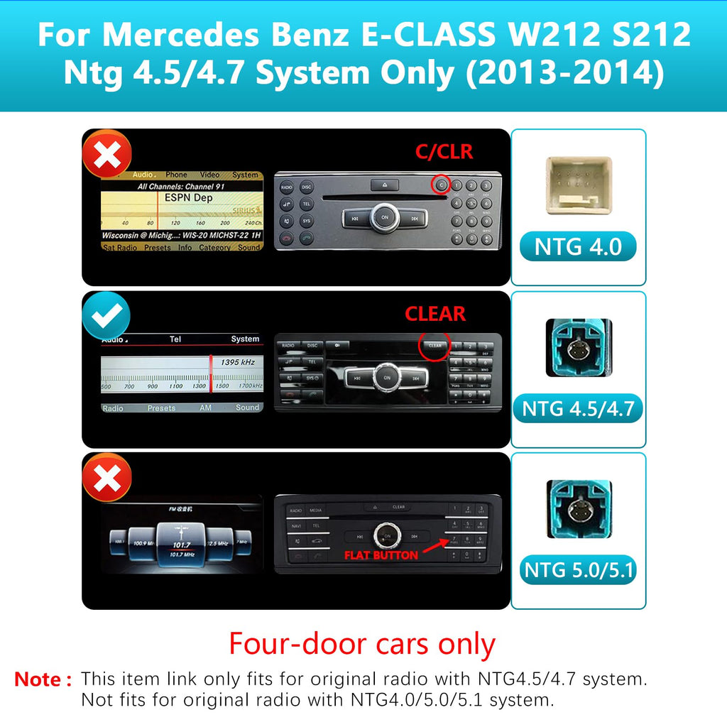 12.8" CarPlay for Mercedes E Class W212 S212 NTG4.5 13-14 Android