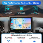 6GB+128GB Wireless CarPlay Car Radio for Jeep Wrangler 2015 2016 2017 Wireless Android Auto Android 10 Car Stereo 10.1 Inch QLED Touch Screen AM/FM WiFi Dual Bluetooth GPS Navigation Head Unit