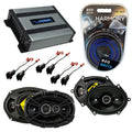Harmony Audio Compatible with Lincoln Town Car 03-11 Speaker Replacement Kicker Bundle DSC68 DSC693 & HA-A400.4 Amp