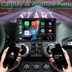 Android 14,8GB+128GB,Car Stereo Radio for Jeep Wrangler JK Compass Grand Cherokee Dodge Ram 1500, 10 inch QLED Touchscreen Support Wireless CarPlay Android Auto GPS Bluetooth FM SWC