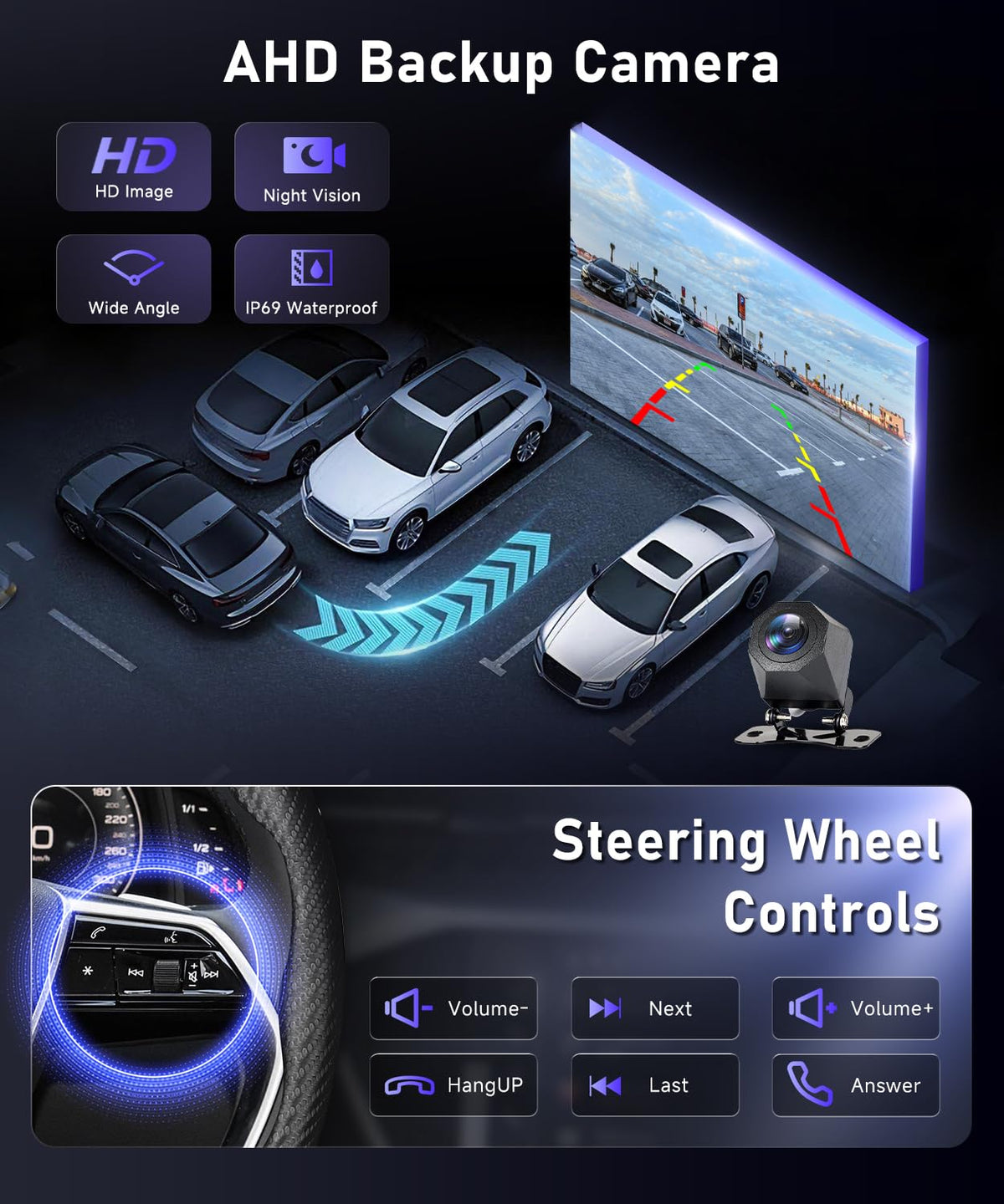 5Ghz WiFi 4G+64G Raido for Chevy Silverado SSR Tahoe 2003-2006,GMC Siera Yukon 2003-2006,Hummer H2 2003-2007 Car Stereo Wireless Carplay Android Auto,5.0Bluetooth 32EQ,SWC,FM/RDS Backup Camera