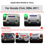 64GB Android14 Car Radio Upgrade for Honda Civic 2006-2011 10.4 Inch IPS Touch Screen Supports Wireless Carplay/Android Auto,Steering Wheel Control, WiFi, FM 2GB ROM Car Tablet