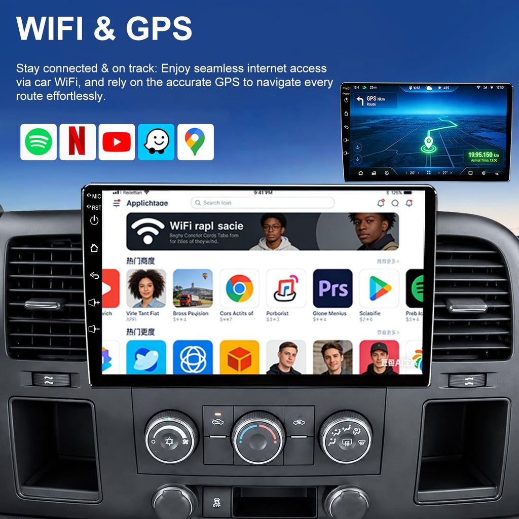 4+64G Car Radio for Chevrolet Chevy Silverado 2007-2013 GMC Sierra Yukon
