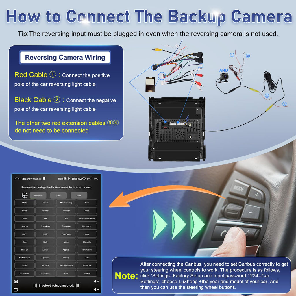 [2+64] Volxcereo Vertical Car Radio for Cadillac Escalade 2007-2014