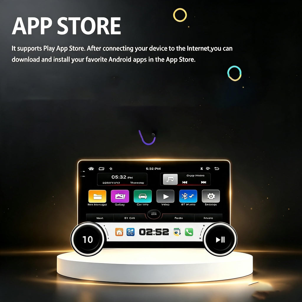 10-inch Dual-Knob Android Touchscreen Car Radio Stereo for Chevrolet Chevy Cruze 2009-2015, Wireless CarPlay, Android Auto, Bluetooth, Mirror Link, GPS Navigation, Wi-Fi, FM, Backup Camera, SWC 2+64G
