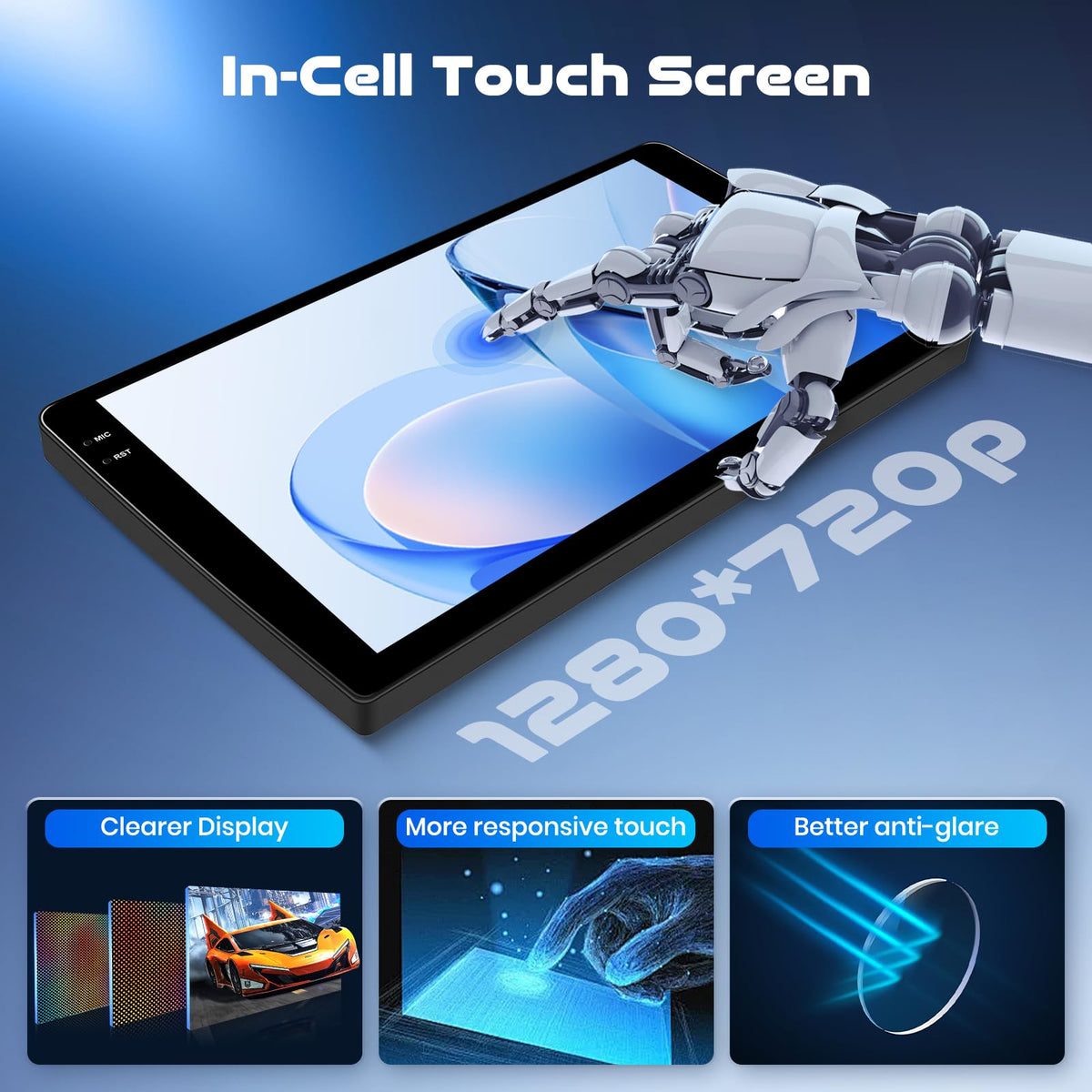 4GB+64GB Android 15 Car Stereo for Toyota 4runner 2002-2009, 9-Inch 1280x720 in-Cell Touchscreen with Wireless CarPlay Android Auto, FM/RDS Radio, Bluetooth, 5G WiFi, Factory Steering Wheel Controls