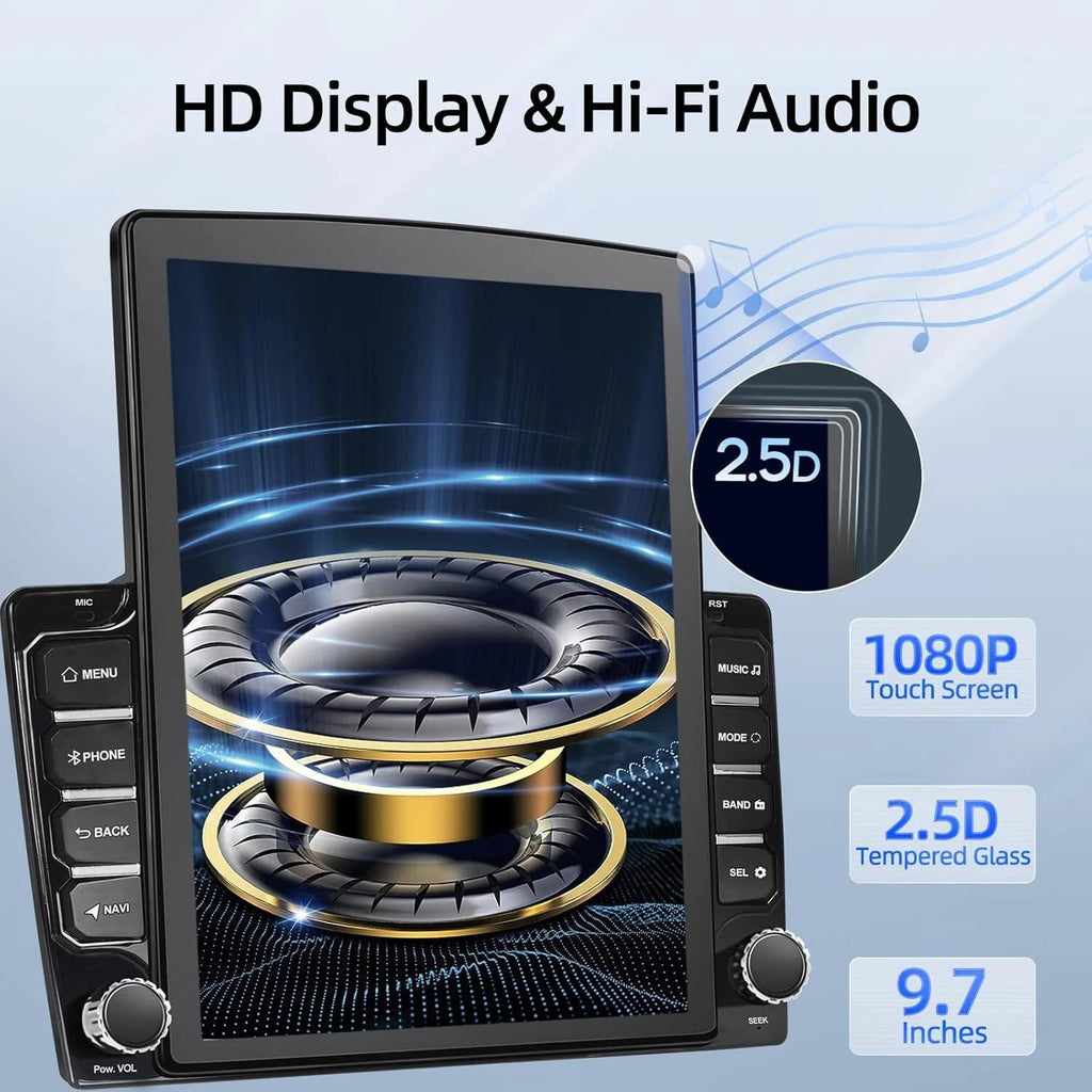 Android 13 Double Din Car Stereo Radio for Ford Expedition 2003-2006 GPS Navigation for CarPlay Wireless Android Auto 4+64G 9.7 inch Touch Screen with Bluetooth WiFi FM RDS SWC Backup Camera
