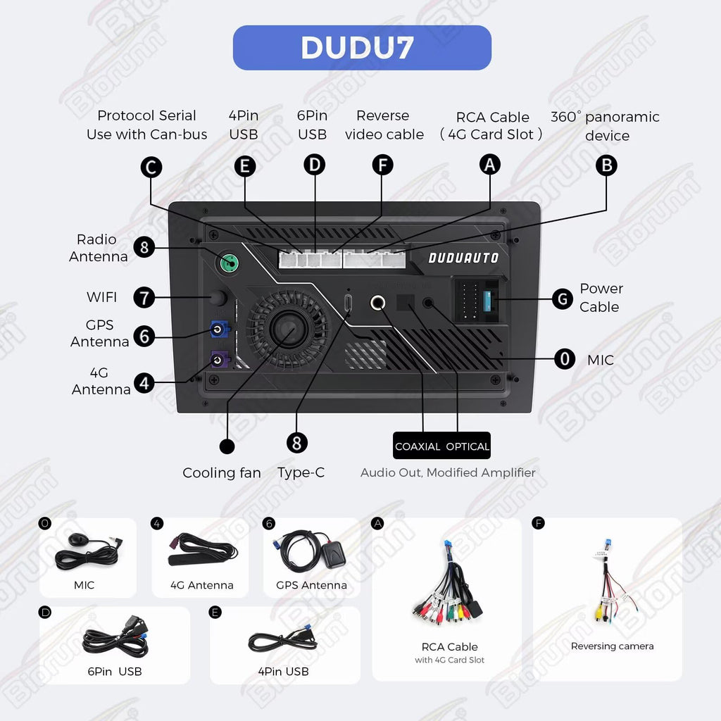 DUDUAUTO Android 13 Car Radio for Hyundai Genesis/Rohens Coupe 2012-2016