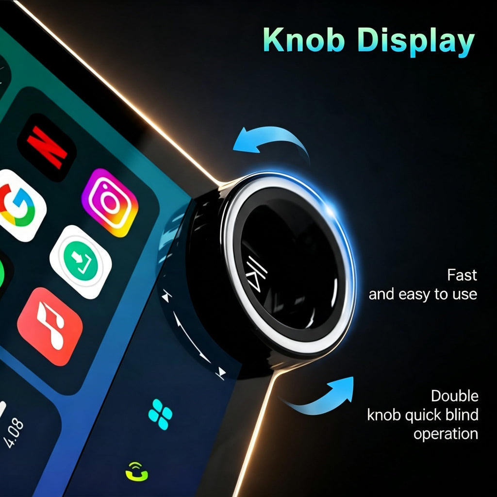 10-inch Dual-Knob Android Touchscreen Car Radio Stereo for Chevrolet Chevy Cruze 2009-2015, Wireless CarPlay, Android Auto, Bluetooth, Mirror Link, GPS Navigation, Wi-Fi, FM, Backup Camera, SWC 2+64G