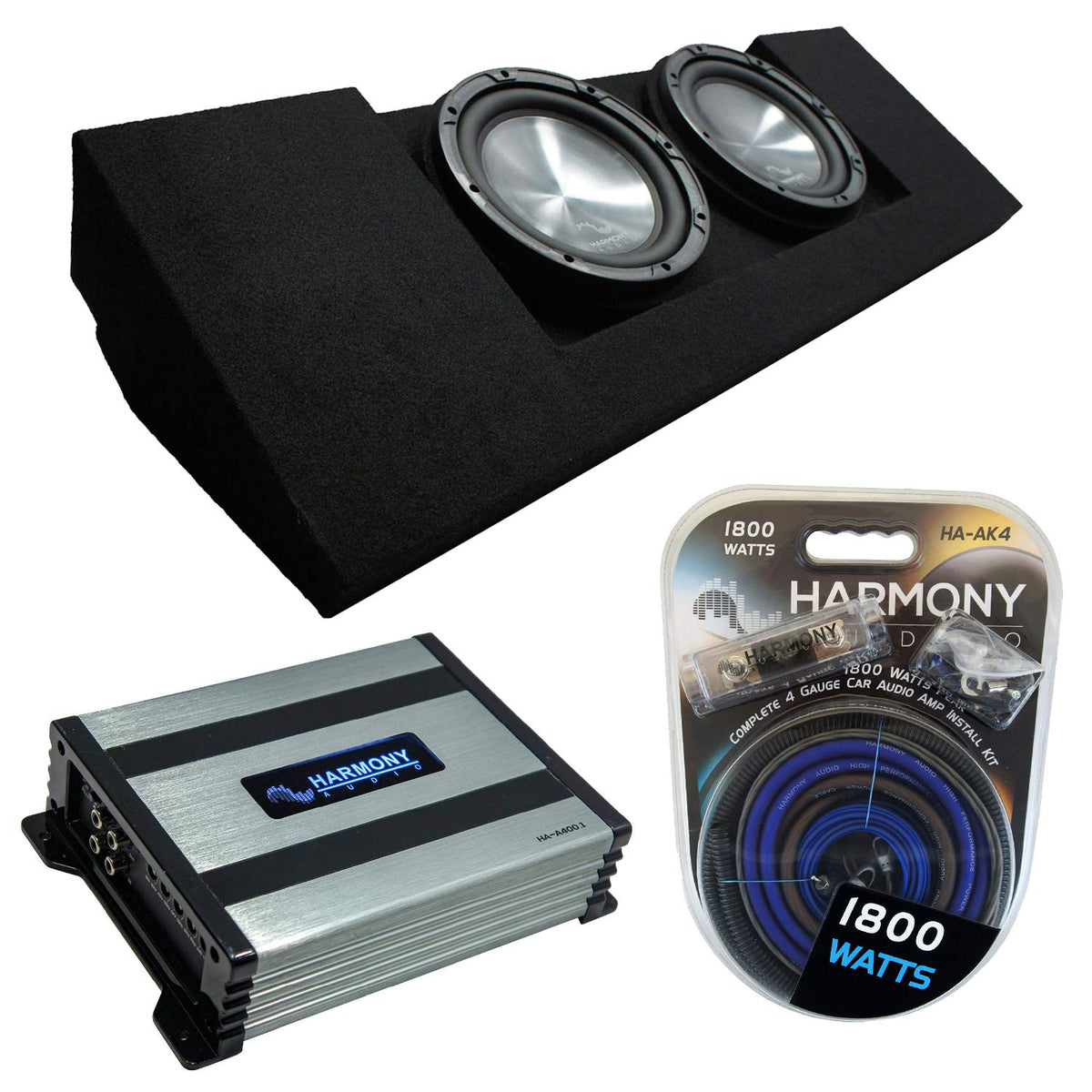 Dual 10" Loaded Sub Box with Amp Fits 2015-2025 Chevy Colorado Crew Cab