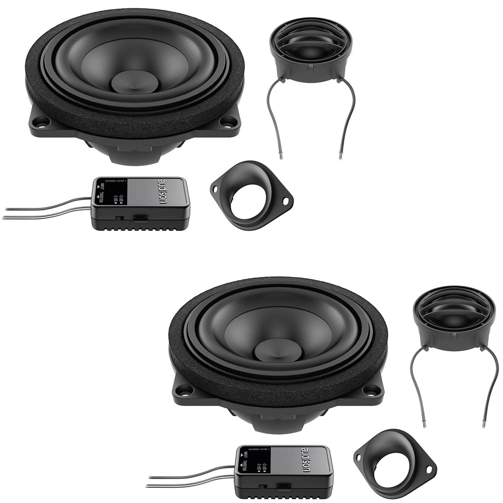 Audison BM-DSP-AF-05 DSP Amplifier with Replacement Front & Rear Speakers and Underseat Woofers and Harness Compatible with 19-25 BMW 3-Series G21 Base Audio System