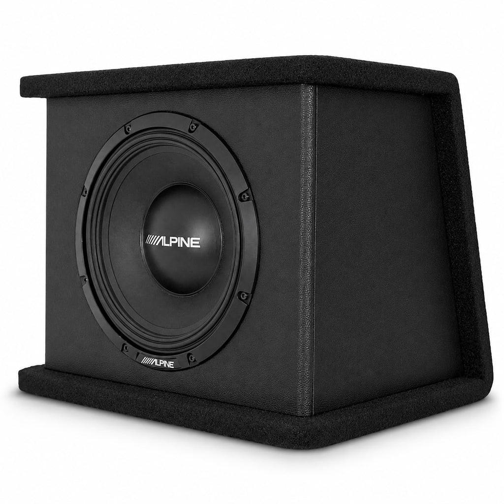 Alpine PWE-SB10, PWE 10" Single Powered Wedge Subwoofer Enclosure - 450W