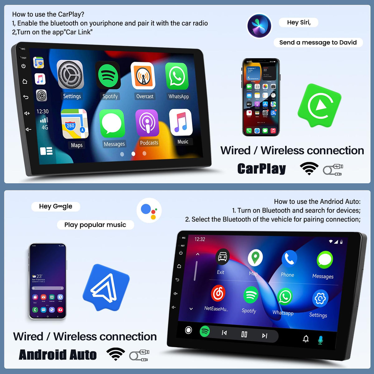 Car Stereo Radio Compatible for Chevrolet Equinox 2010-2017 GMTheta with Carplay Android Auto GPS Navigation 9.7in Touchscreen Car Radio Player with Bluetooth WiFi FM SWC Mirror Link + Backup Camera