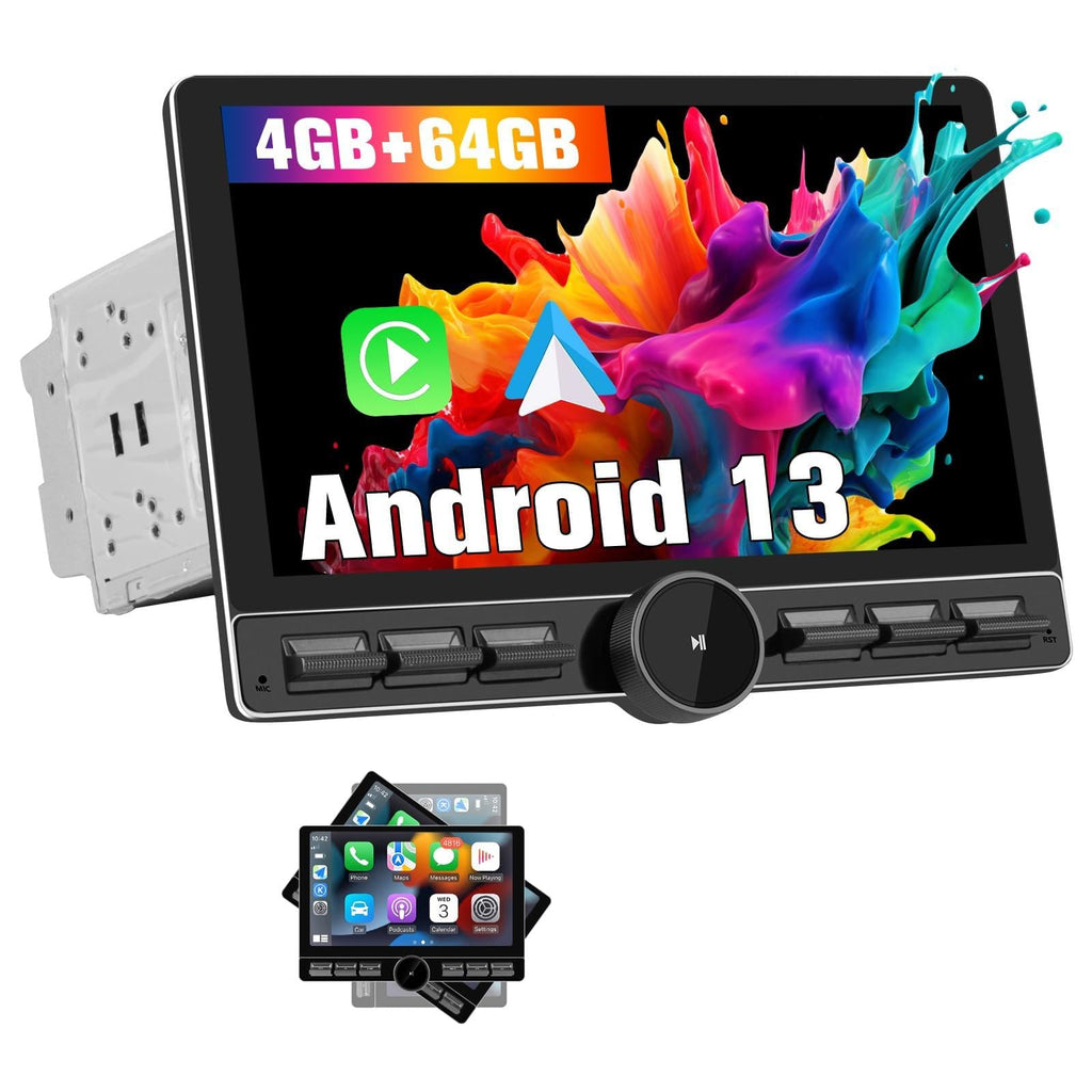 10.6" Double Din Car Radio with Wireless CarPlay & Android Auto