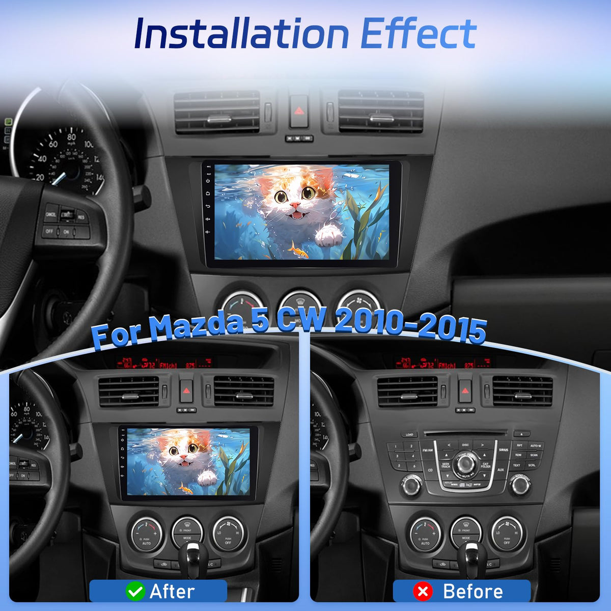 [8 Core 4+64G] Car Radio for Mazda 5 CW 2010-2015, Carplay and Android Auto