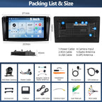 4G+128G Car Radio Stereo for Mercedes Benz ML GL Class W164 X164 ML350 GL450 2005-2011, Wireless CarPlay Android Auto 9” in-Cell 1280*720 Touch Screen Head Unit with GPS WIFI Bluetooth Backup Camera