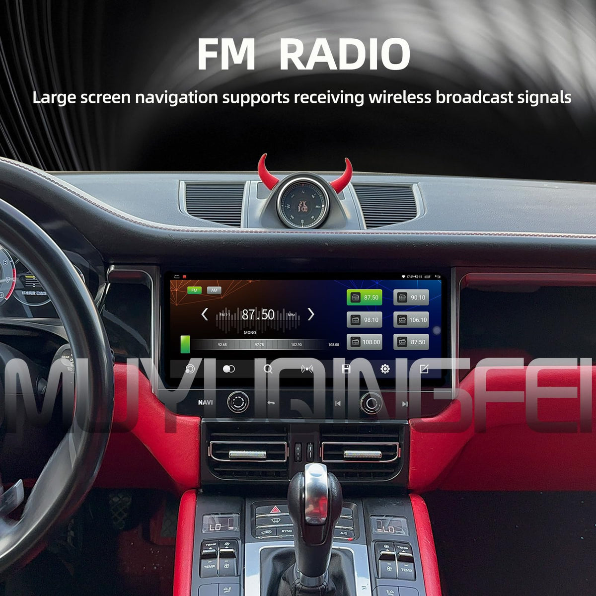 Android Screen Upgrade for Porsche Macan 2014-2017 Touch Screen Replacement 12.3 inch Multimedia Player GPS Navigation Carplay fit for PCM3.1 & PCM4.0 (2014-2016,64GB)