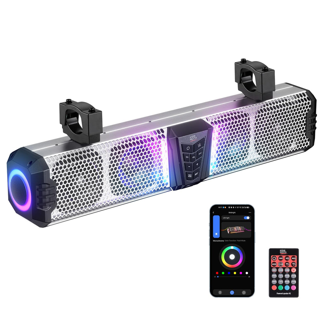 KEMIMOTO 2025 Midnight S60 26-inch UTV Sound Bar