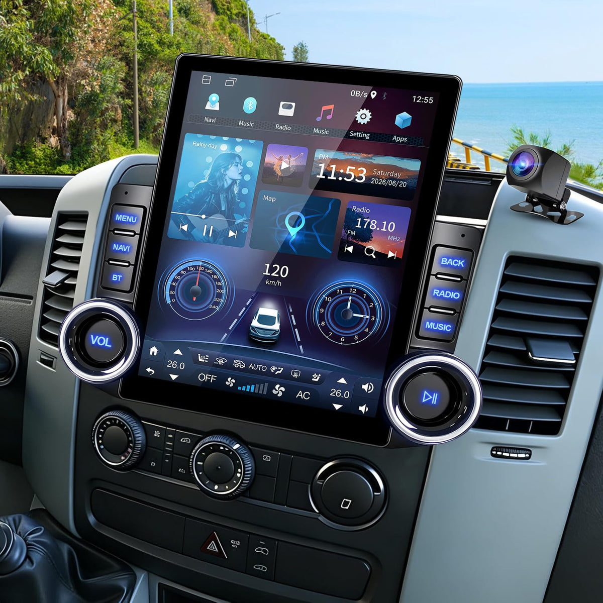 4G+64G 9.7" Android 14 Car Radio Stereo for Freightliner Sprinter 2007-2018