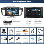 4G+64G Car Radio for Honda Accord 9th 2013 2014 2015 EX-L (with Knob) with Wireless CarPlay Android Auto Android 15 Car Stereo with 10" 1280 * 720 Touchscreen, Bluetooth 5.0, 32EQ, GPS, Backup Camera