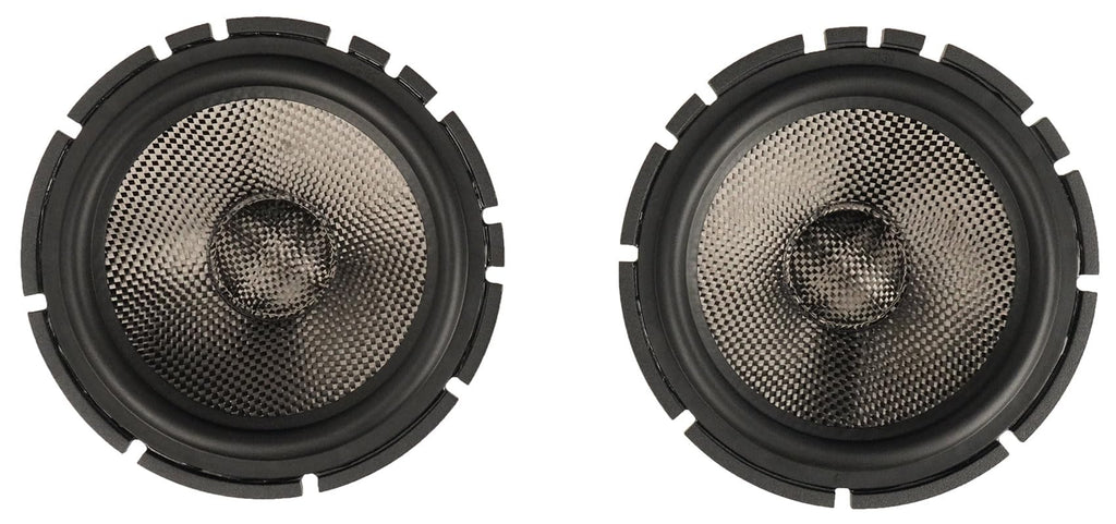 Sundown Audio SA-6.5CS v.3 6.5 in 125-Watt Car Audio Component Speakers, Silk Dome Tweeters, Carbon Fiber Cones, Adjustable Crossovers, for Vehicle Sound Systems, 4-Piece