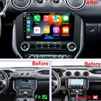 Android 14 Double Din Car Radio for Ford Mustang 2015-2021, 9 inch Touch Screen Radio for Ford Mustang Head Unit with Wireless Carplay Android Backup Camera Bluetooth GPS Navigator WiFi FM RDS 2+64G