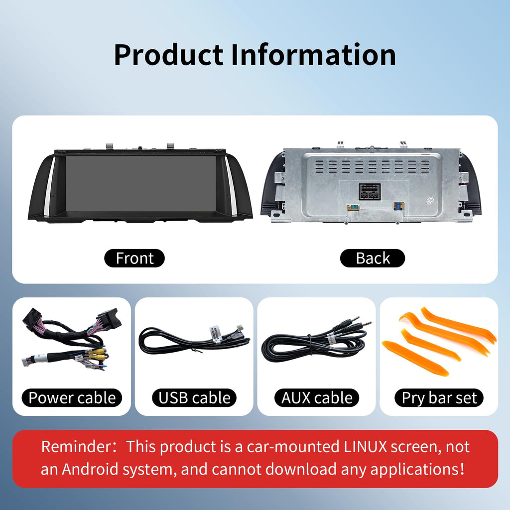 10.25 Inch Wireless CarPlay Touchscreen for BMW 5 Series CIC System